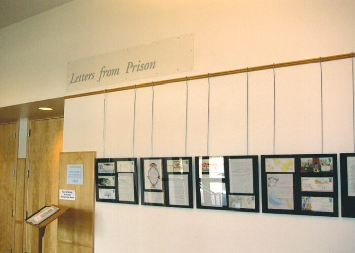 Prison Arts Letters Exhibition gallery installation