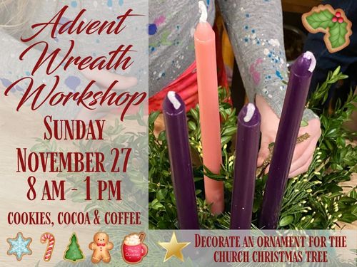 Advent Wreath Workshop Nov 27 2022
