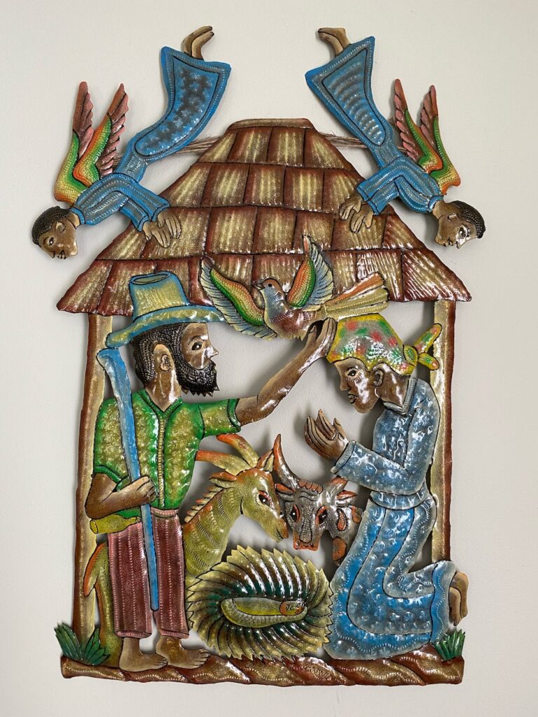 Haitian Metal Art Nativity