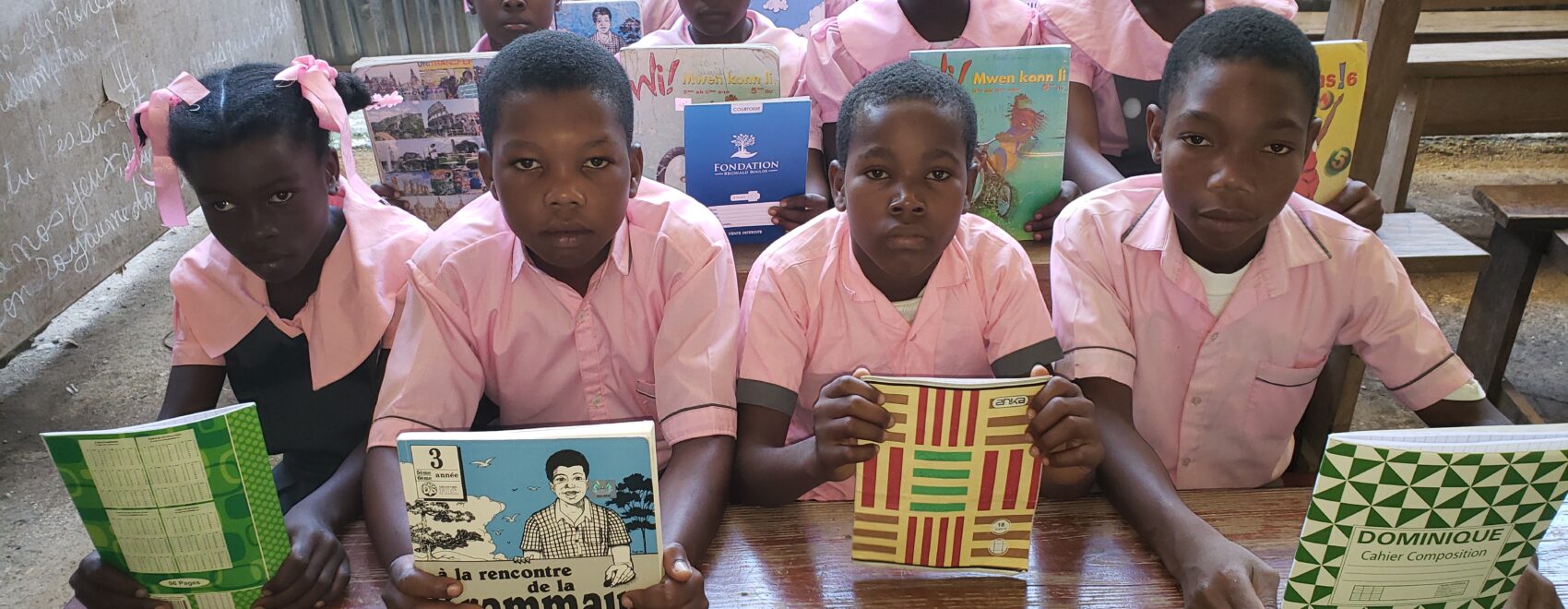 Haitian Children with Books