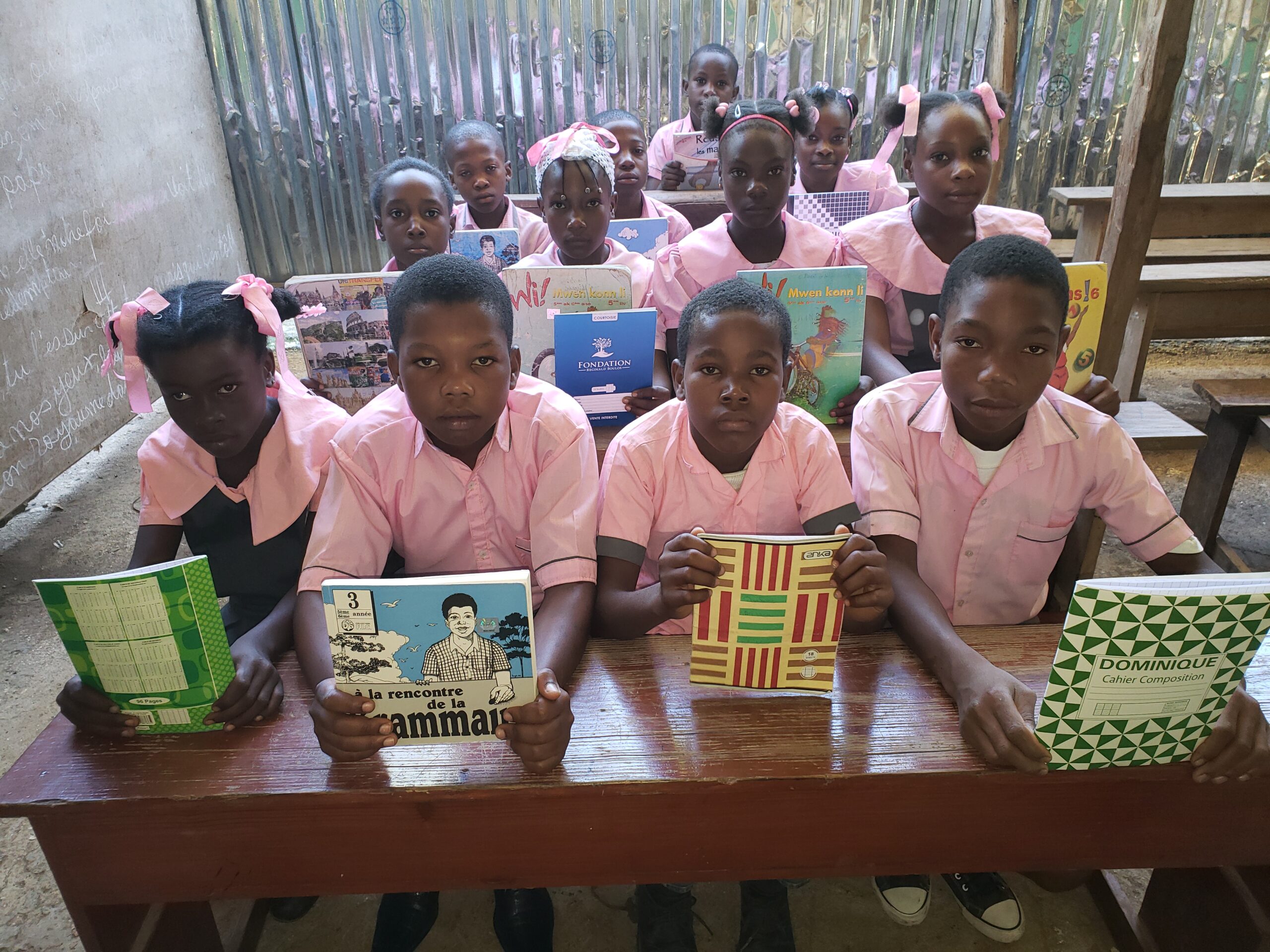 Haitian Children with Books