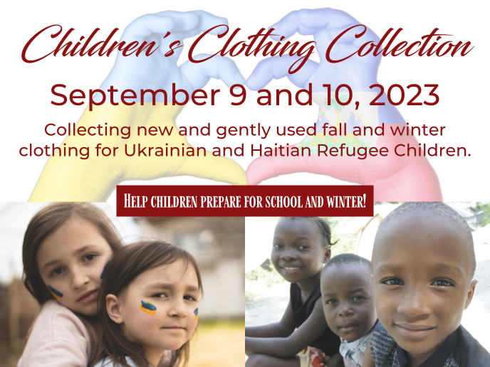 Sept 9 and 10 Clothing Drive