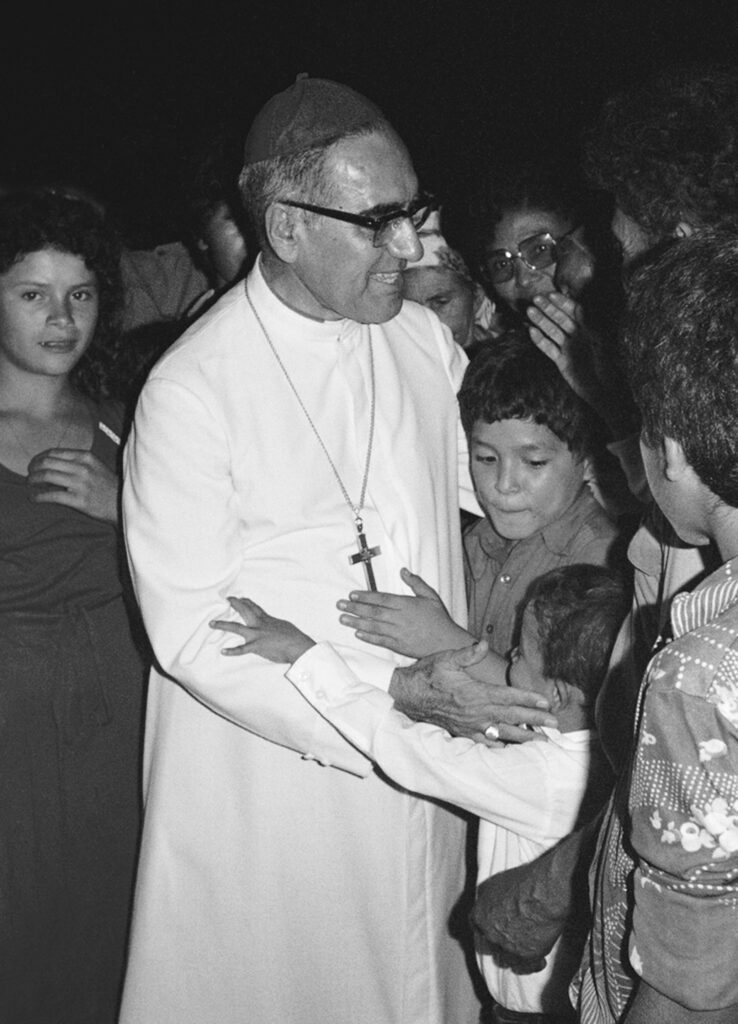 St. Oscar A.Romero with children by Br. Octavio Duran, OFM