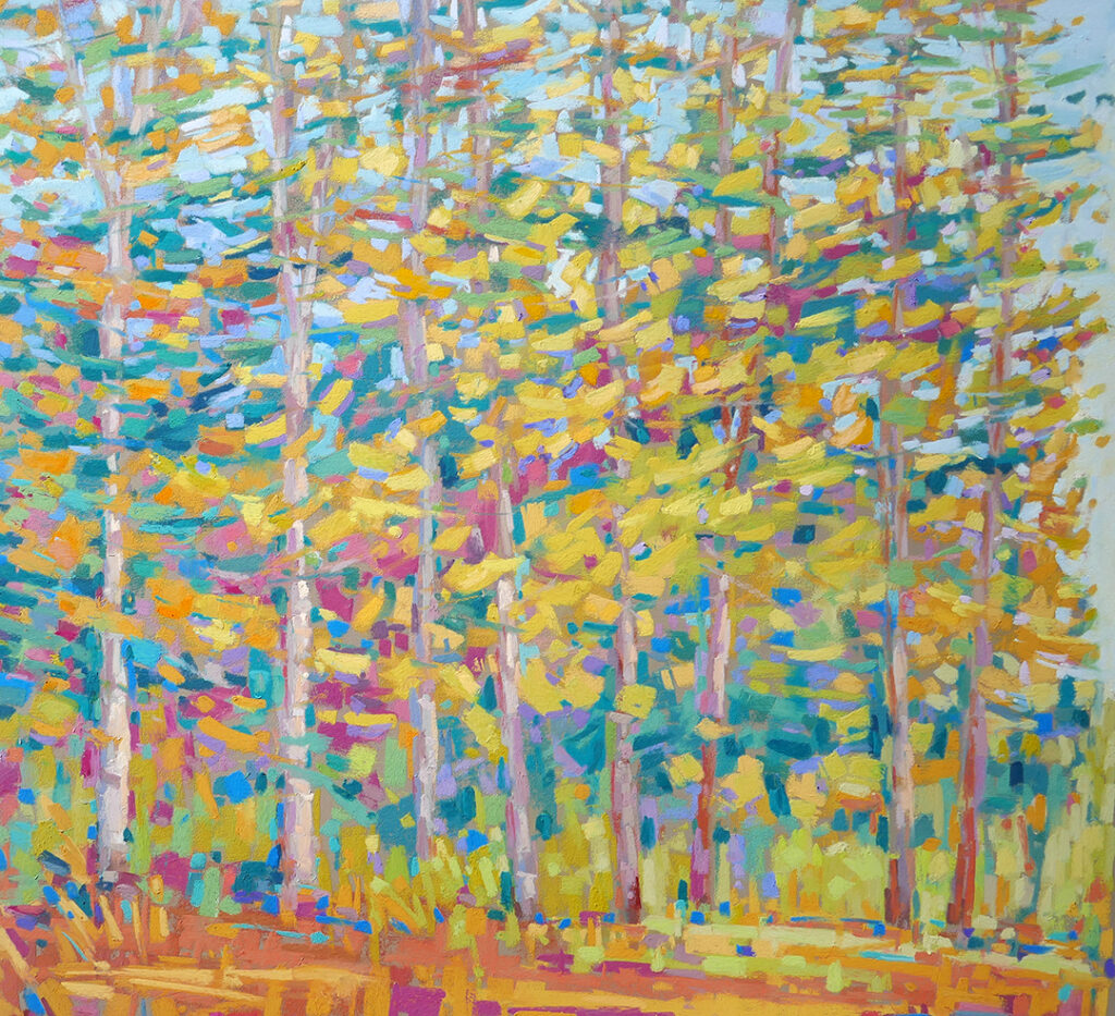 Dance of Color, Autumn Woods, pastel by Diana Rogers