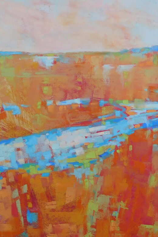Solstice Arrives at the Marsh, pastel by Diana Rogers