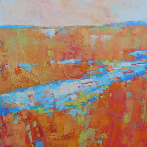 Solstice Arrives at the Marsh, pastel by Diana Rogers